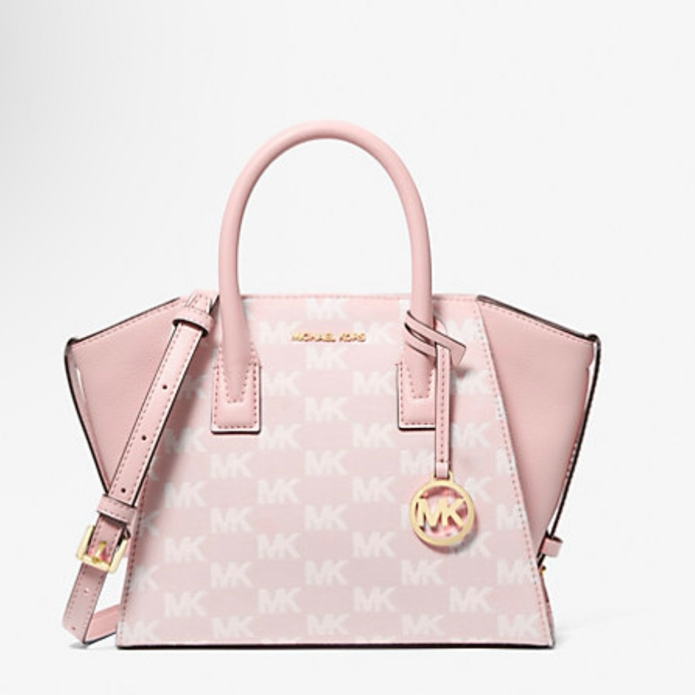 Michael Kors Avril Signature Logo Jacquard
Satchel - pink nwt